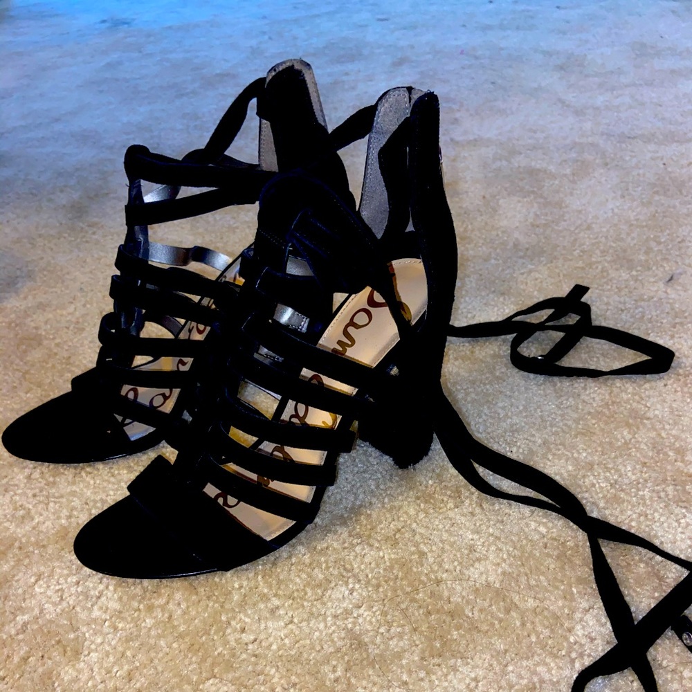 black suede heels 🖤